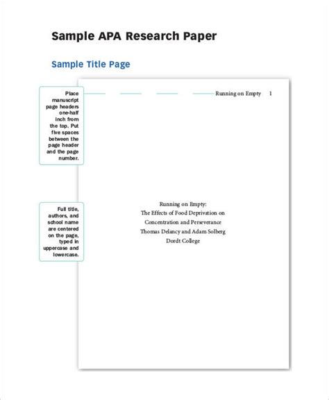 Word Research Paper Template