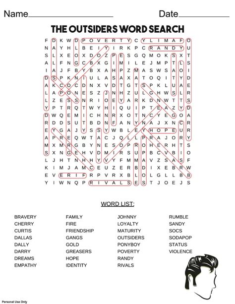 Word Search The Outsiders Answers Epub