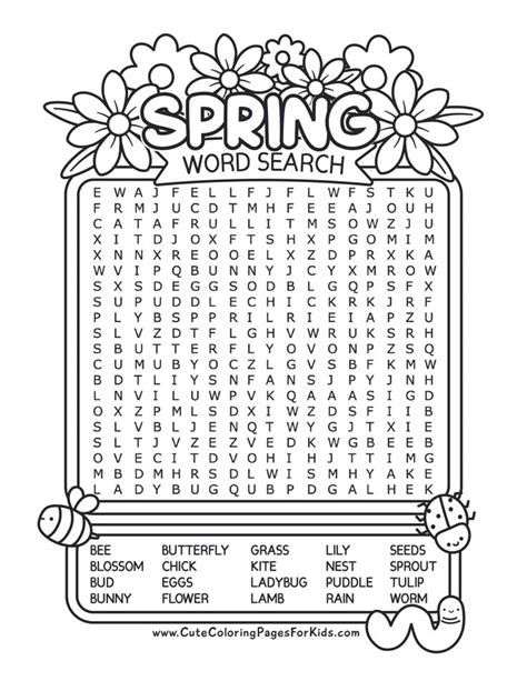 Word Search With Answers PDF