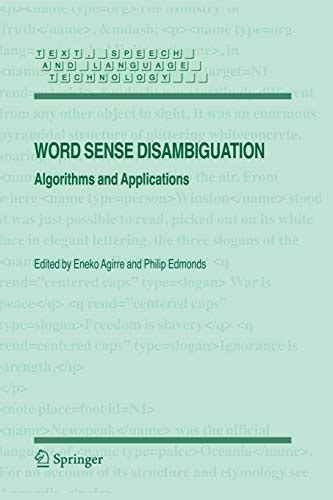 Word Sense Disambiguation Algorithms and Applications 1st Edition Reader