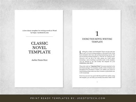 Word Template For Book Writing