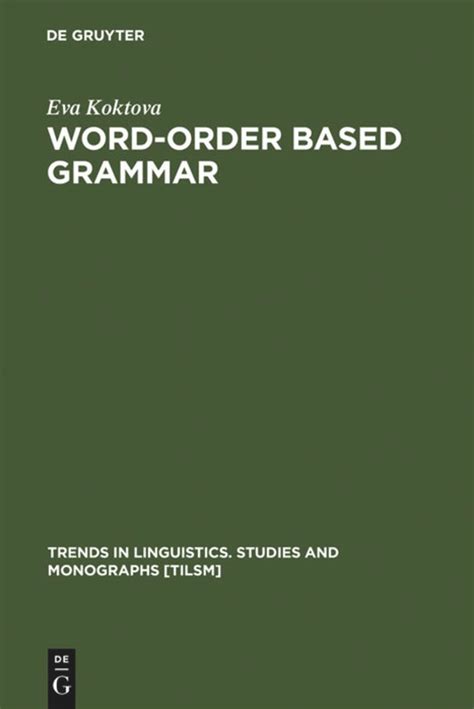 Word-Order Based Grammar PDF