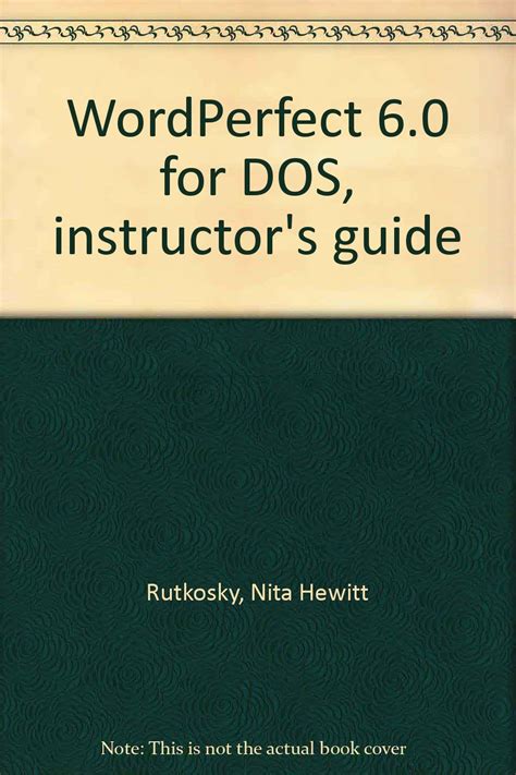 WordPerfect 60 for DOS instructor s guide Epub