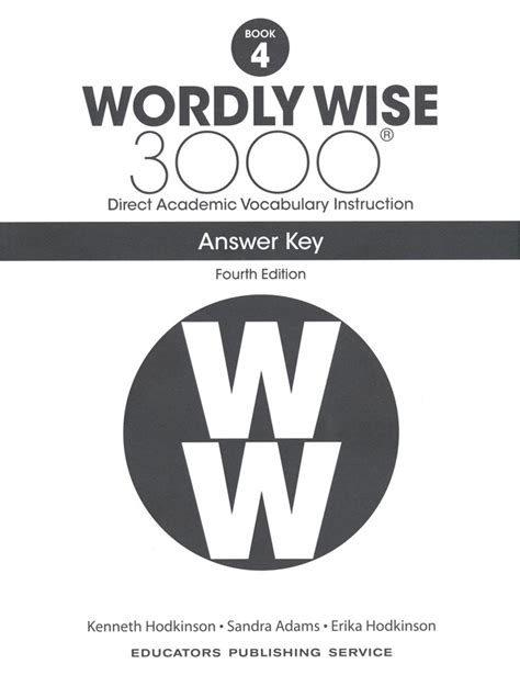 Wordly Wise 3000 4 Answer Key Epub