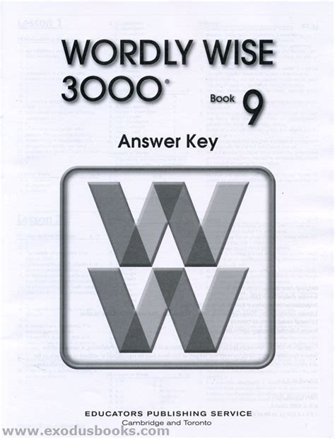 Wordly Wise 3000 9 Answer Key PDF