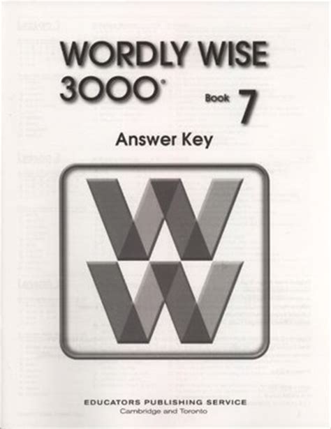 Wordly Wise 3000 Answer Key Book 7 Epub