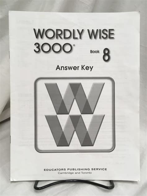 Wordly Wise 3000 Book 8 Lesson 3 Answer Key Kindle Editon