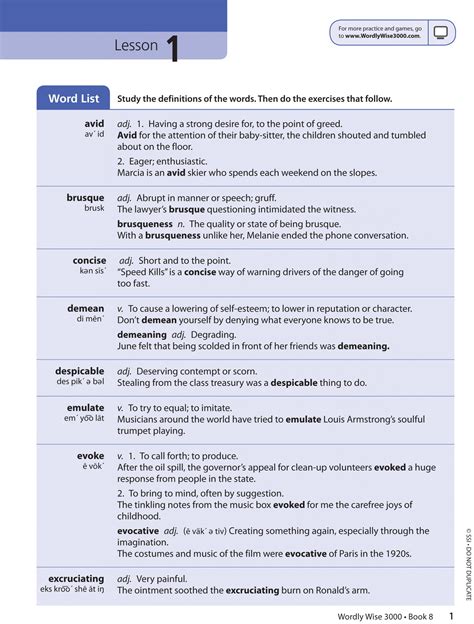 Wordly Wise 3000 Book 8 Lesson 3 Answers Kindle Editon