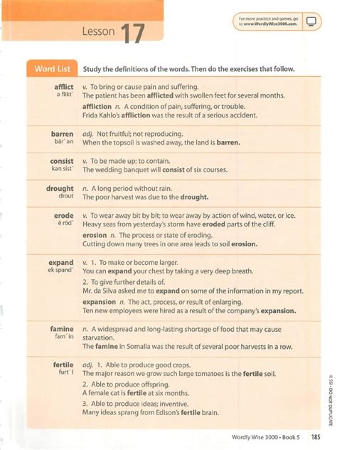 Wordly Wise Book 5lesson 17 Answers Key Kindle Editon