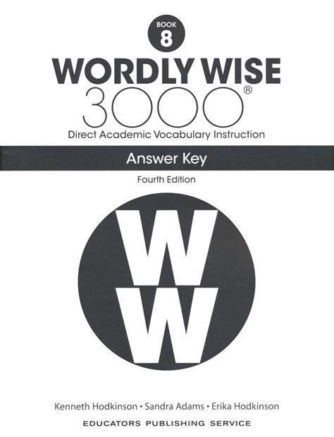 Wordly Wise Book 8 Answer Key Pdf PDF