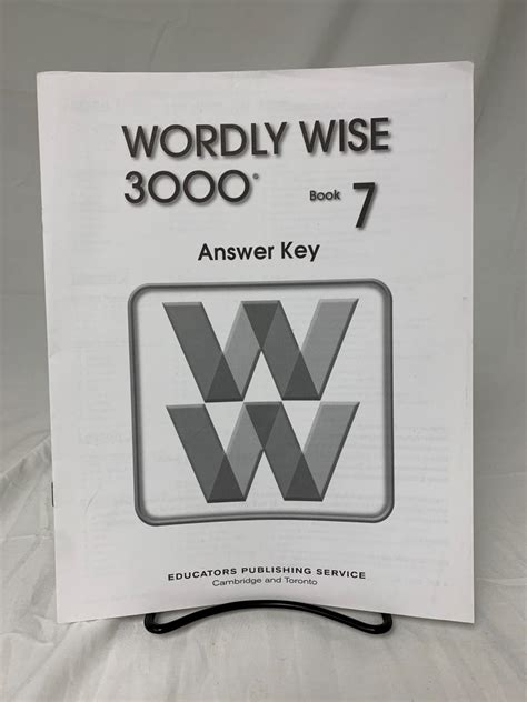 Wordly Wise Book7 Answer Key Reader