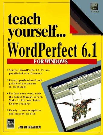 Wordperfect 61 for Windows Book and 35 Disk Epub