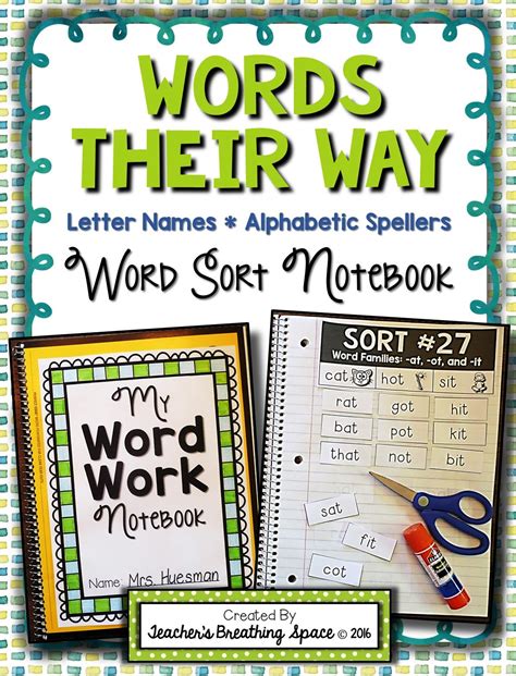 Words Their Way Word Sorts for Letter Name Alphabetic Spellers Doc