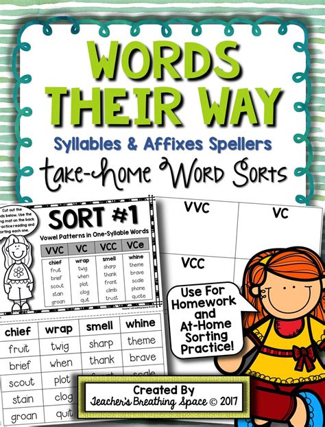 Words Their Wayand Wtw Wrd Sorts Syllables Pk Doc