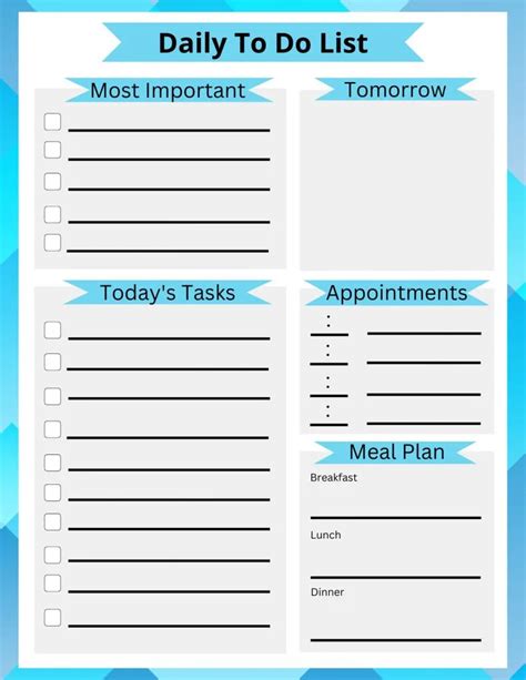 Work To Do List Template
