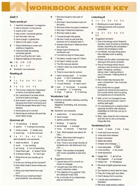 Workbook Answer Key Burlington 1 Bachillerato Epub