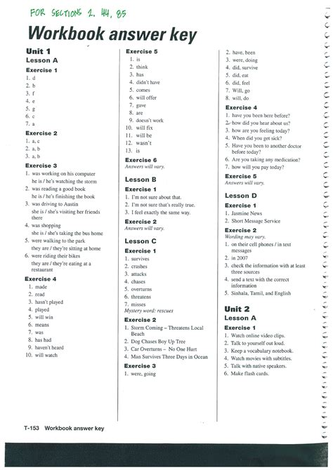 Workbook Answer Key Unit 2 Useful Stuff Epub