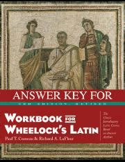 Workbook For Wheelock39s Latin 3rd Edition Answer Key Reader