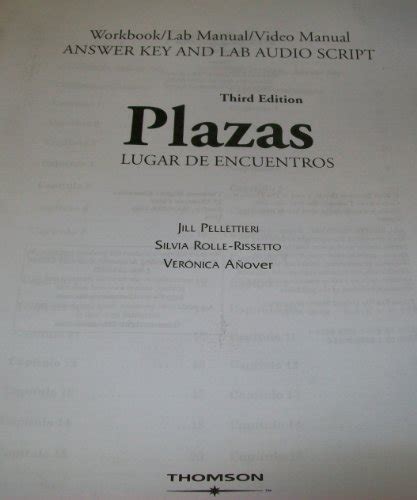 Workbook Video Manual Lab Manual for Plazas Lugar de encuentros 3rd Epub