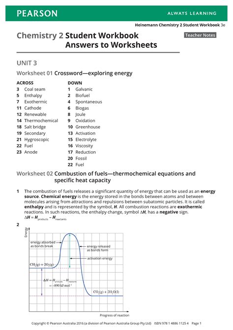 Worked Solutions Heinemann Student Workbook Chemistry 2 Kindle Editon