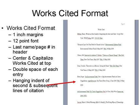 Works Cited Page Template