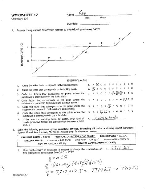 Worksheet 17 Chemistry 110 Answer Key Doc