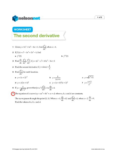 Worksheet 54 10 Cengage Learning Solutions Reader