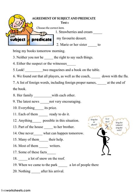 Worksheets On Subject Verb Agreement With Answers Kindle Editon