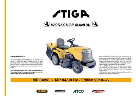 Workshop Manual Stiga Hydro Ebook Epub