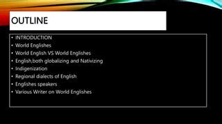 World Englishes An Introduction PDF