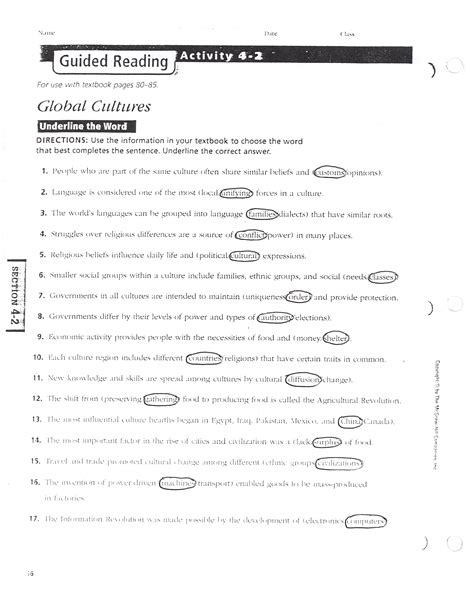 World Geography And Cultures Answer Key PDF