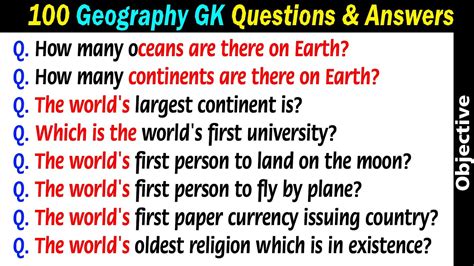 World Geography Questions And Answers Reader