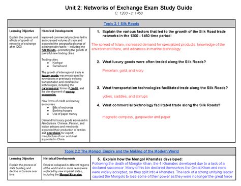 World History A Cp Unit 2 Answers Doc