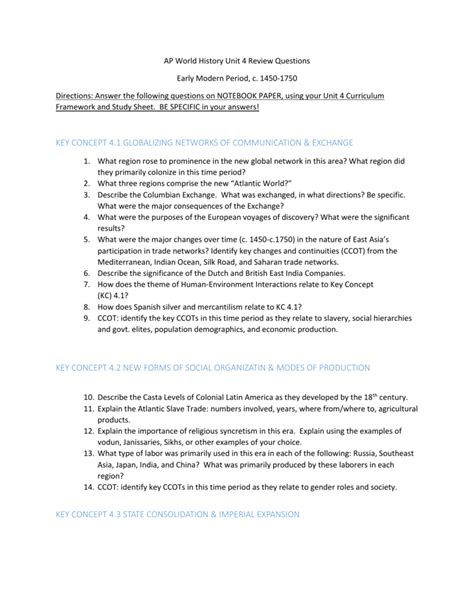 World History Assessment Answers Ch 16 Doc