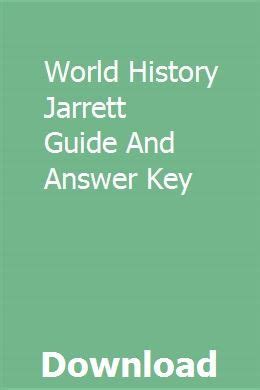 World History Jarrett Guide And Answer Key PDF