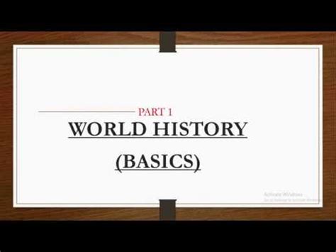 World History The Basics Doc