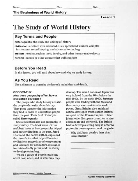 World History Workbook Answers PDF