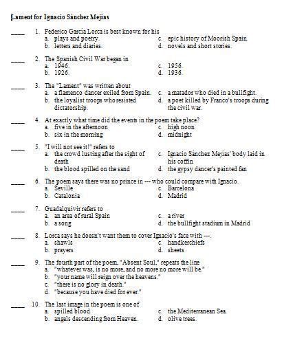 World Literature Quiz Questions And Answers Doc