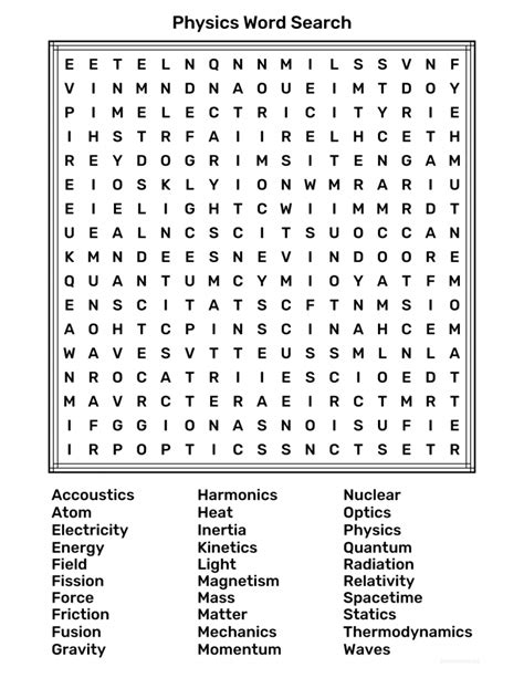 World Of Physics Word Search Answer Key Epub