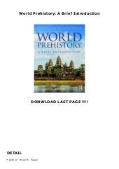 World Prehistory A Brief Introduction Reader