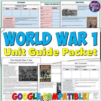 World War 1 Study Guide Answers Epub