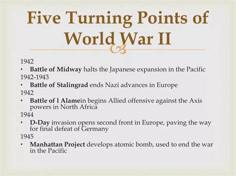 World War I Turning Points: Critical Battles and Events that Shaped the Course of the War
