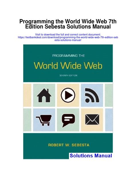 World Wide Web Sebesta Exercises Solutions Reader