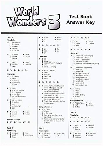 World Wonders Answer Key Reader