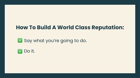 World-Class Reputation: