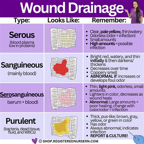 Wound Drainage Chart