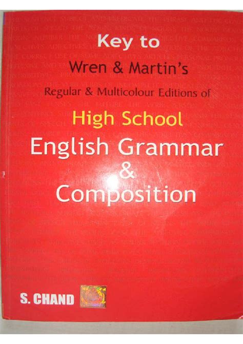 Wren And Martin High School Grammar Solution Pdf Epub