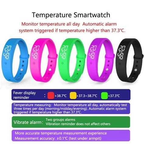 Wristband Pedometer Monitoring Vibration Temperature Reader