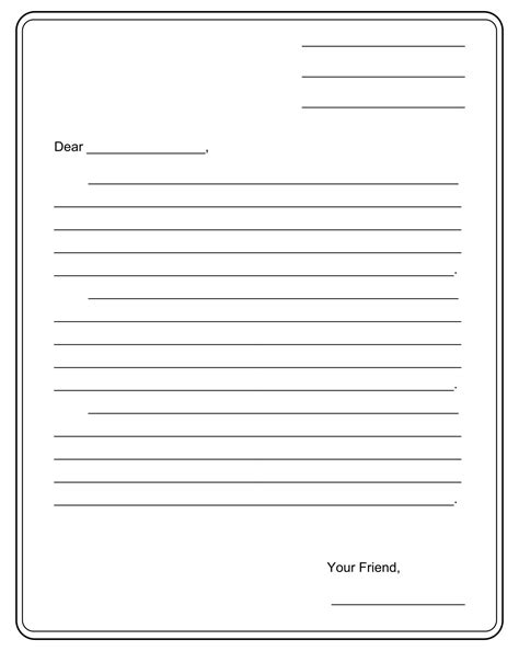 Write A Letter Template