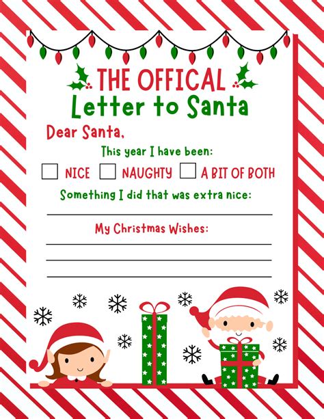 Write A Letter To Santa Free Printable